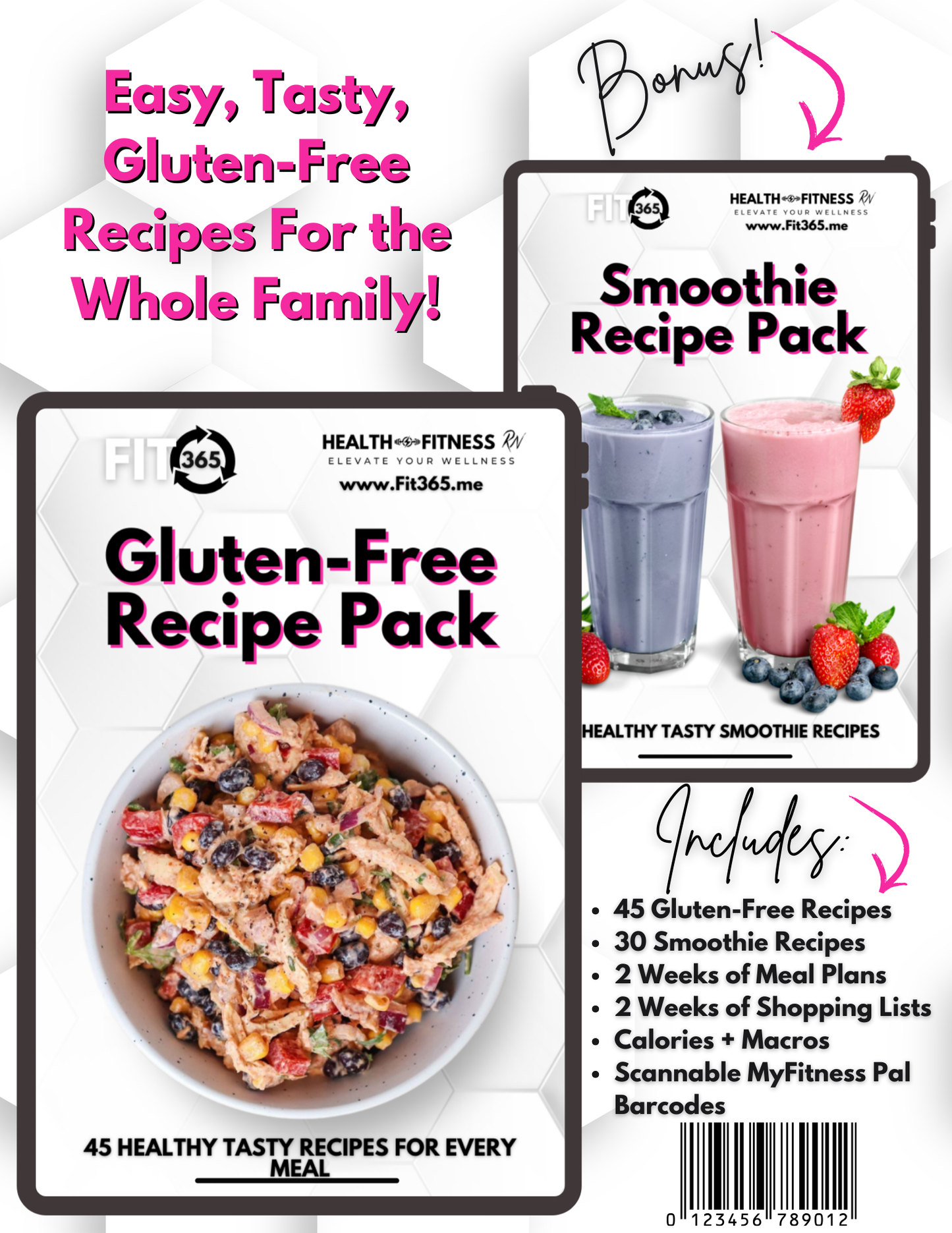Gluten-Free Recipes PLUS FREE BONUS Smoothies Recipe Pack!